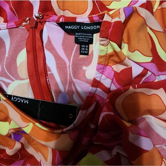 MAGGY LONDON Womens Matte Jersey Knee Length Midi Dress - Picture 4 of 4